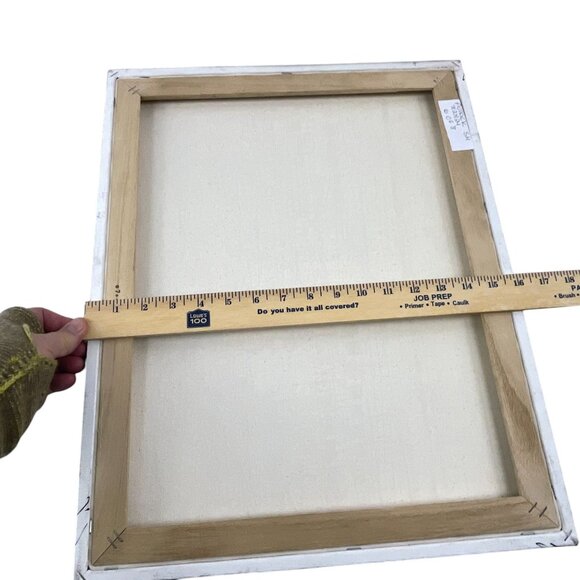 Handmade Trevor Williamson Abstract Canvas Painting Unique Faces & Textured Line - Picture 6 of 10